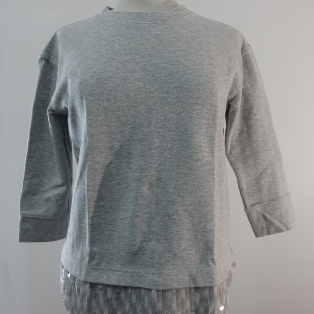 J Crew grey sweatshirt with sequins size XS